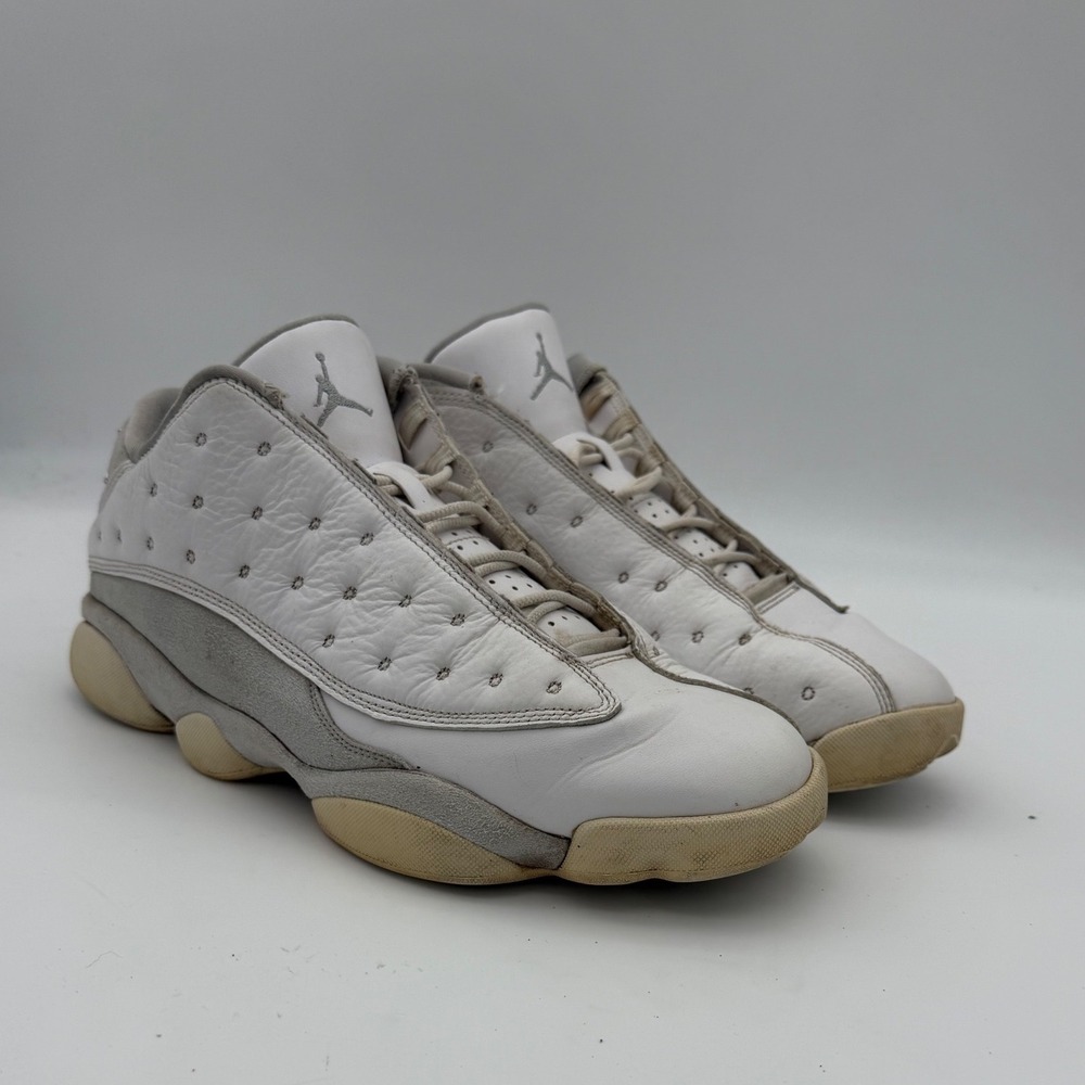 Jordan 13 Retro Low Pure Platinum White Grey Mens Shoes 310810-100 Size 11